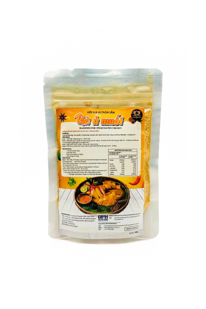 Lotus Brand Seasoning for Steam Salted Chicken (Gia Vi Ga U Muoi) 100g