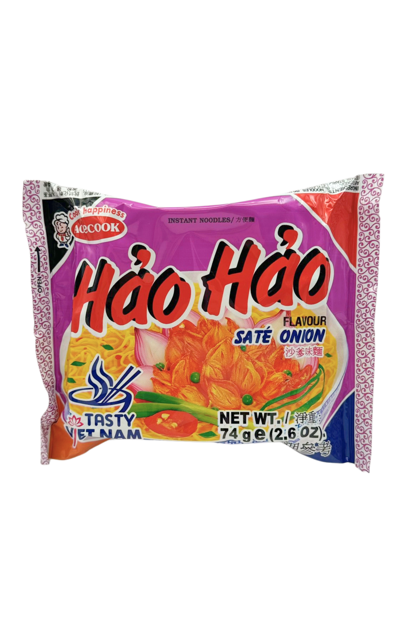 Acecook Hao Hao Sate Onion Noodles (Mi Sate Hanh) 74g