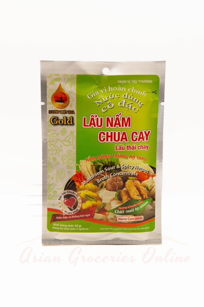 Huong Viet Xua Mushroom Sour & Spicy Hot Pot  (Lau Nam Chua Cay) 82g