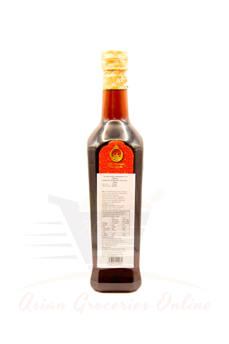 Huong Viet Xua Fish Sauce 13°N 750ml