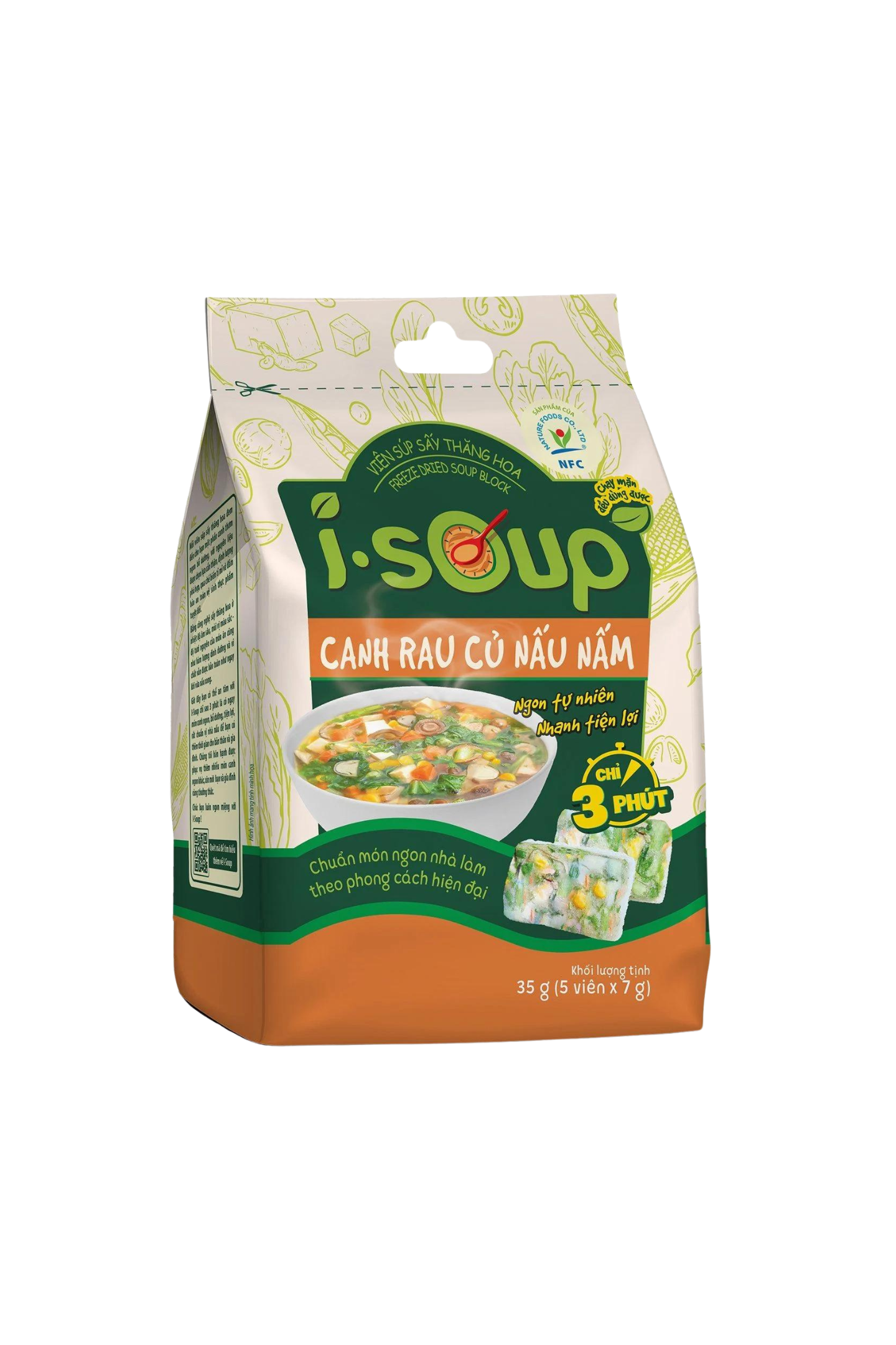 Isoup Mushrooms vegetable soup  (Canh Rau Cu Nam) 35g *Buy 2 for $14*