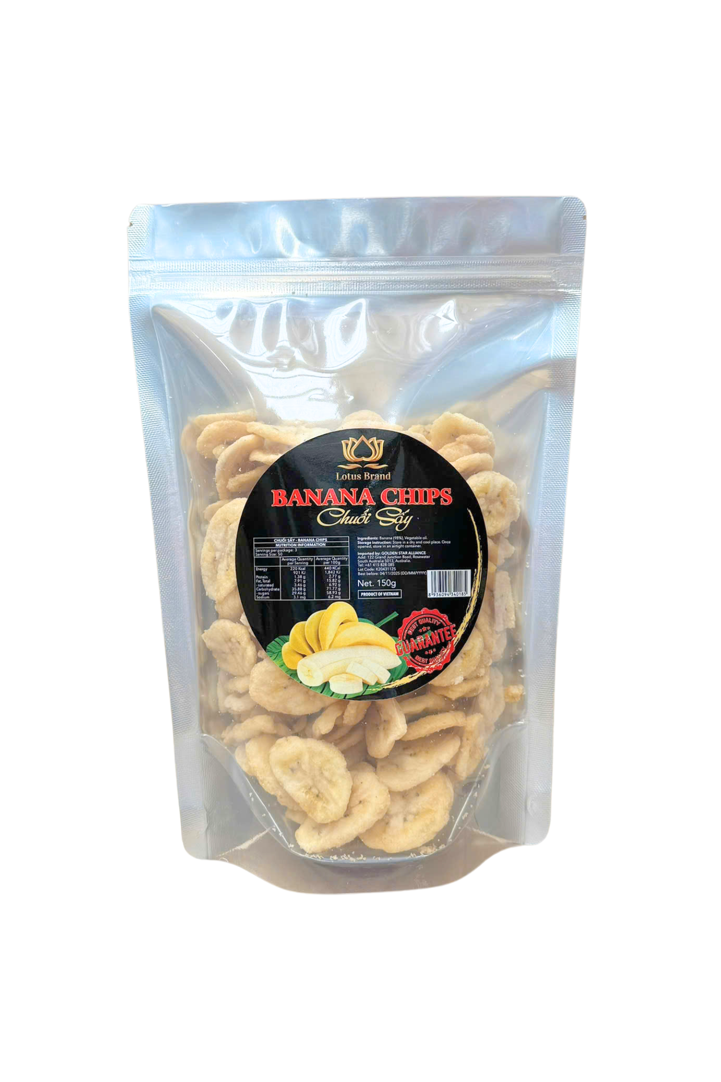 Lotus Brand Dried Banana (Chuoi Say) 200g