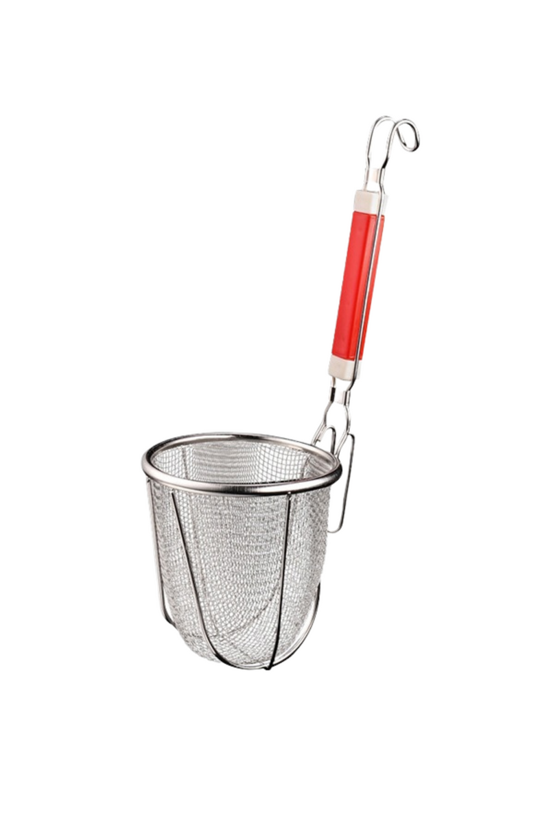 Lotus Brand Stainless Steel Noodle Strainer Red Handle (Vợt Trụng Cán Đỏ)