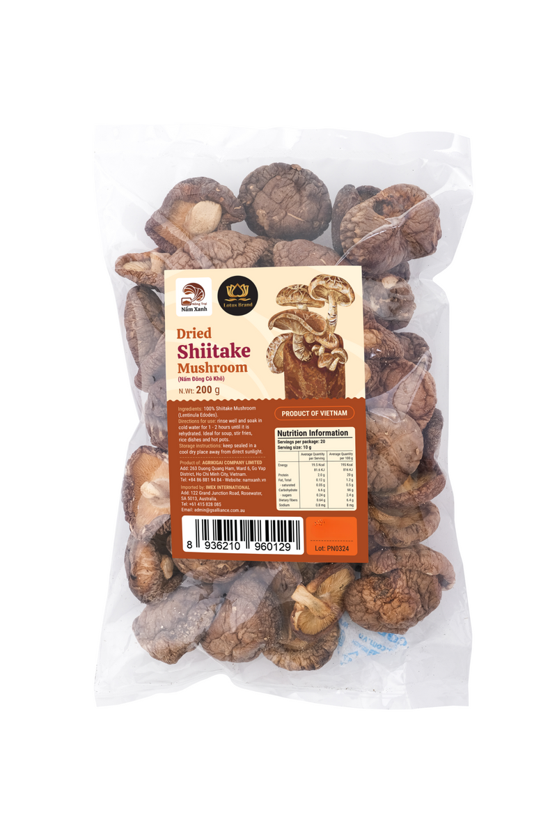 Lotus Brand Dried Shiitake Mushroom (Nam Dong Co) 200g