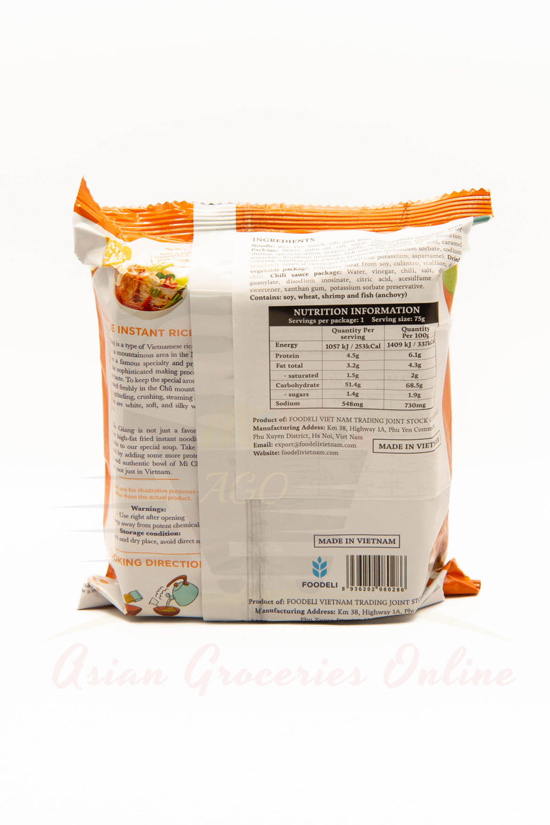 Mi Chu Hot & Sour Shrimp Flavour  (Tom Chua Cay) 75g