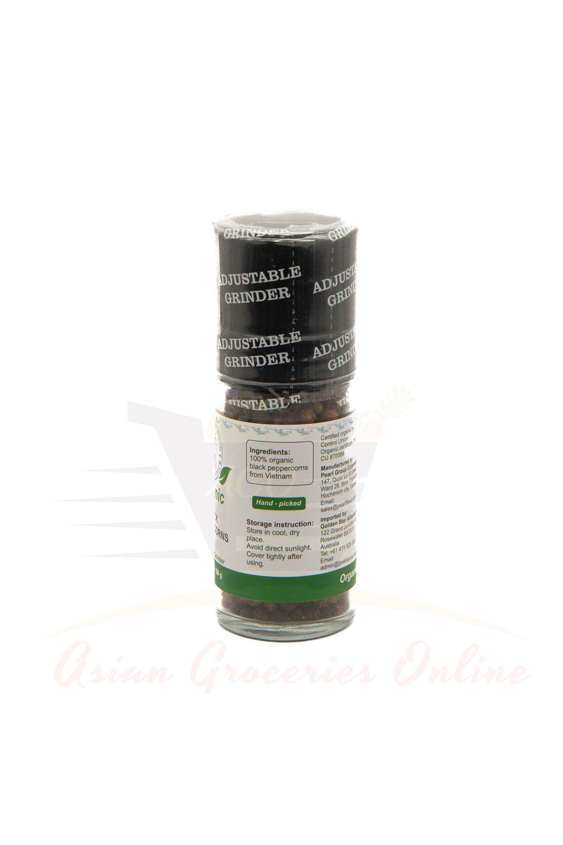 Miss VietSpice Organic Black Peppercorns Grinder 50g