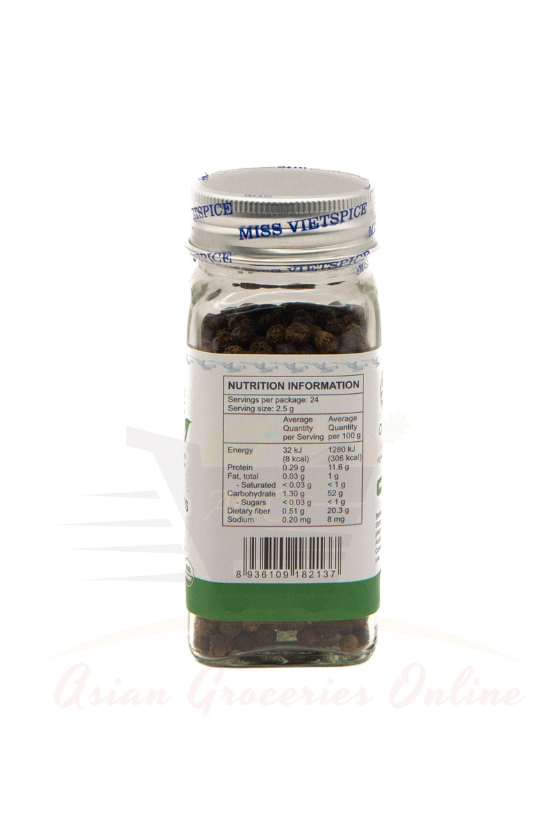 Miss VietSpice Organic Black Peppercorns 60g