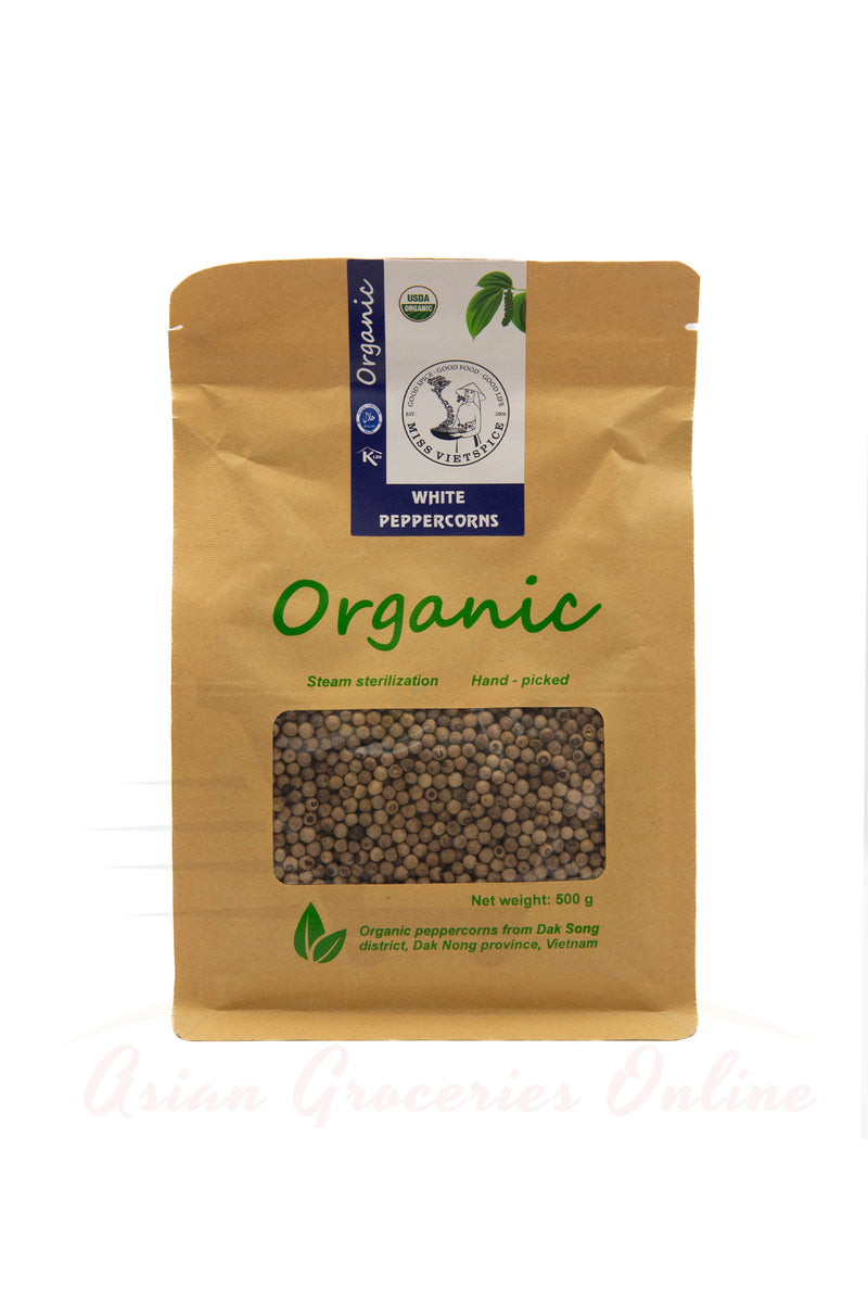 Miss VietSpice Organic White Peppercorns 500g