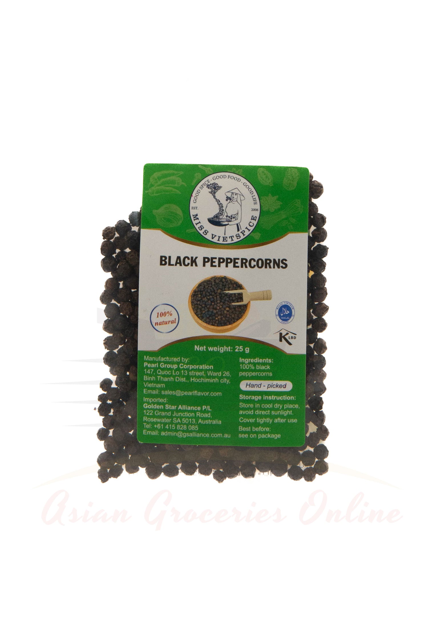 Miss VietSpice Black Peppercorns 25g