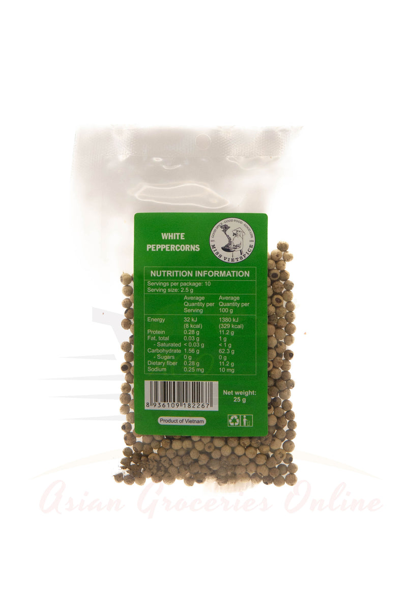 Miss VietSpice White Peppercorns 25g