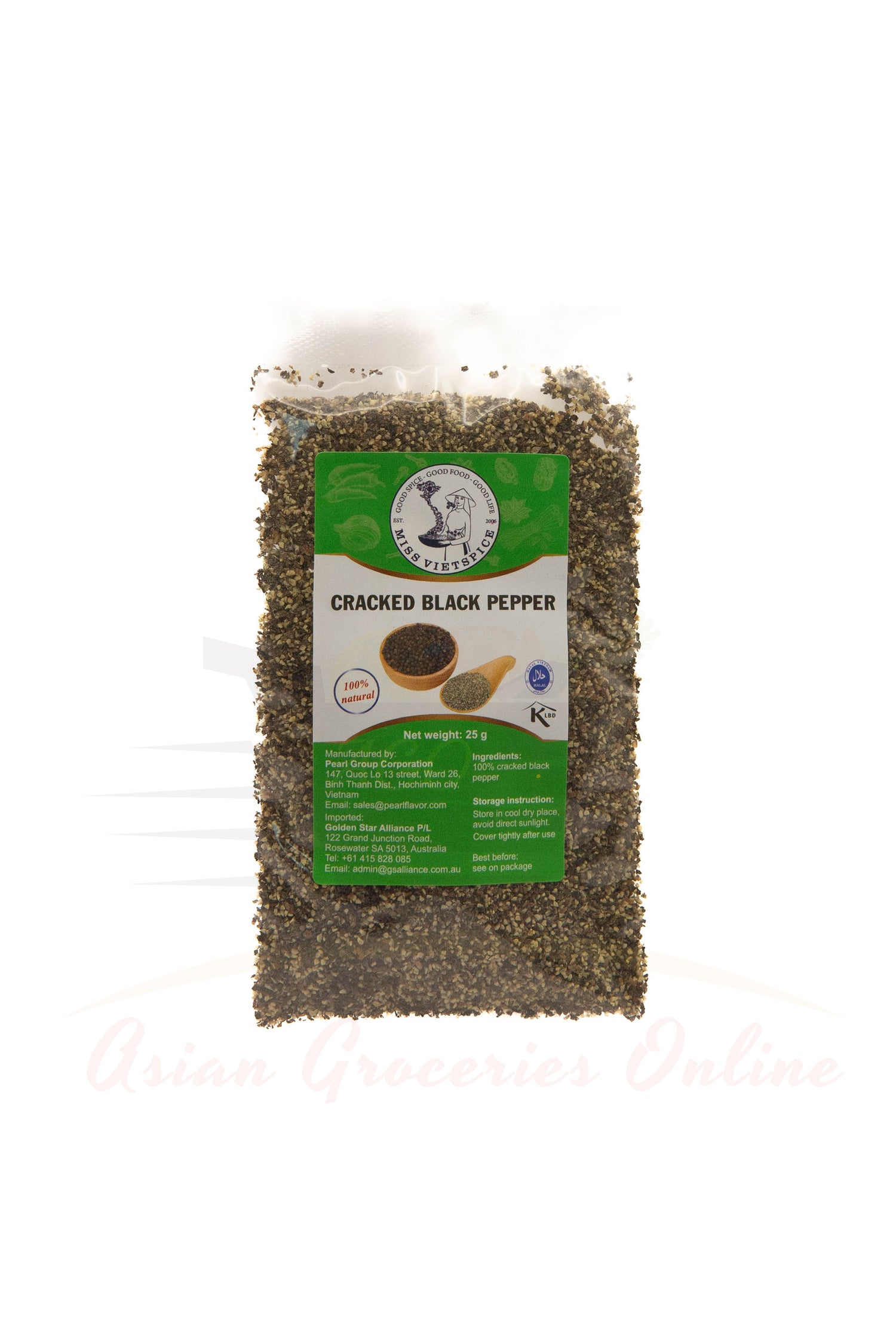 Miss VietSpice Cracked Black Pepper 25g