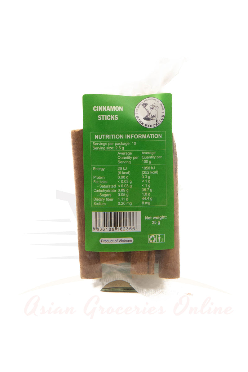 Miss VietSpice Cinnamon Sticks 25g