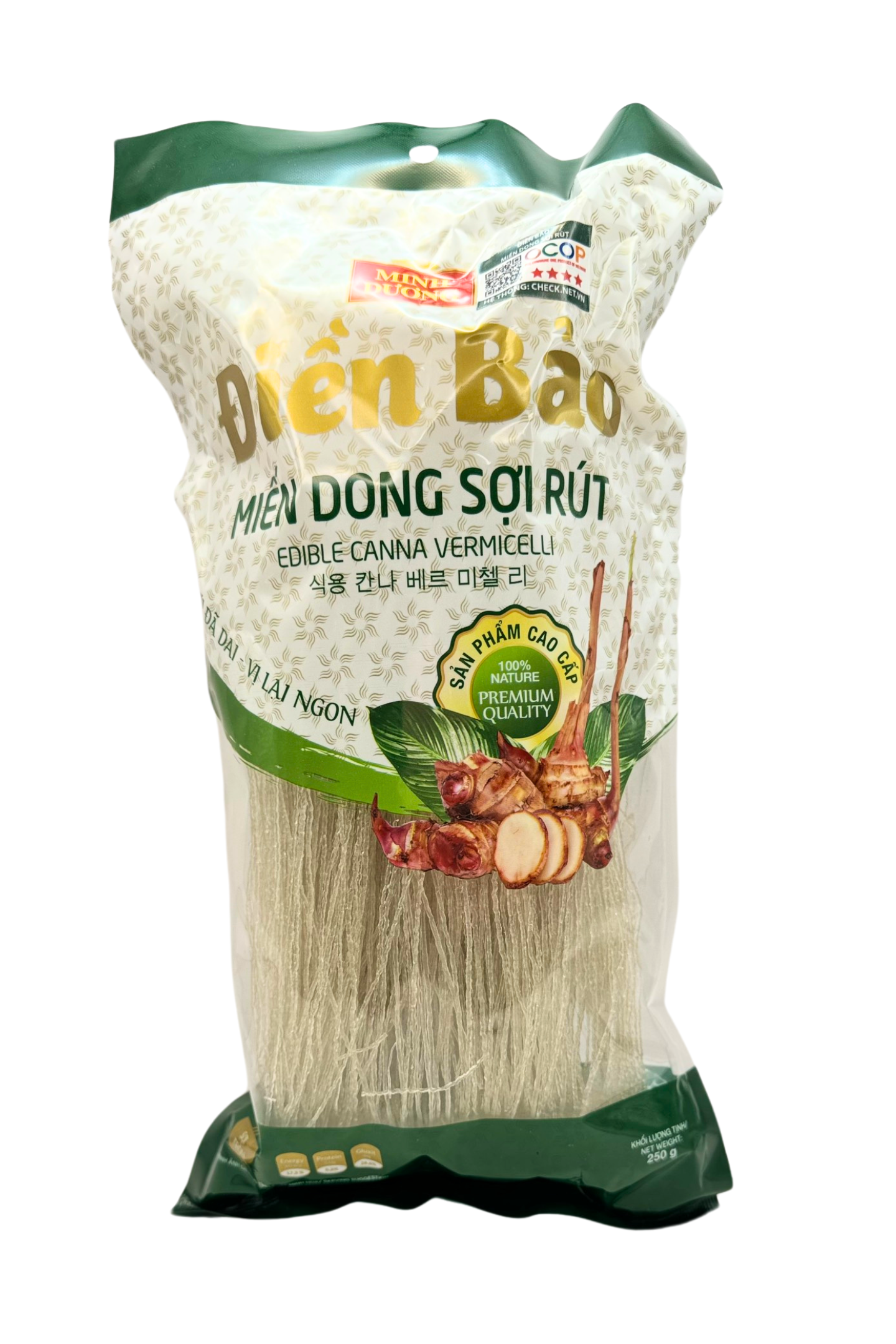 Minh Duong - Edible Canna Vermicelli (Mien Dong Soi Rut) 250g