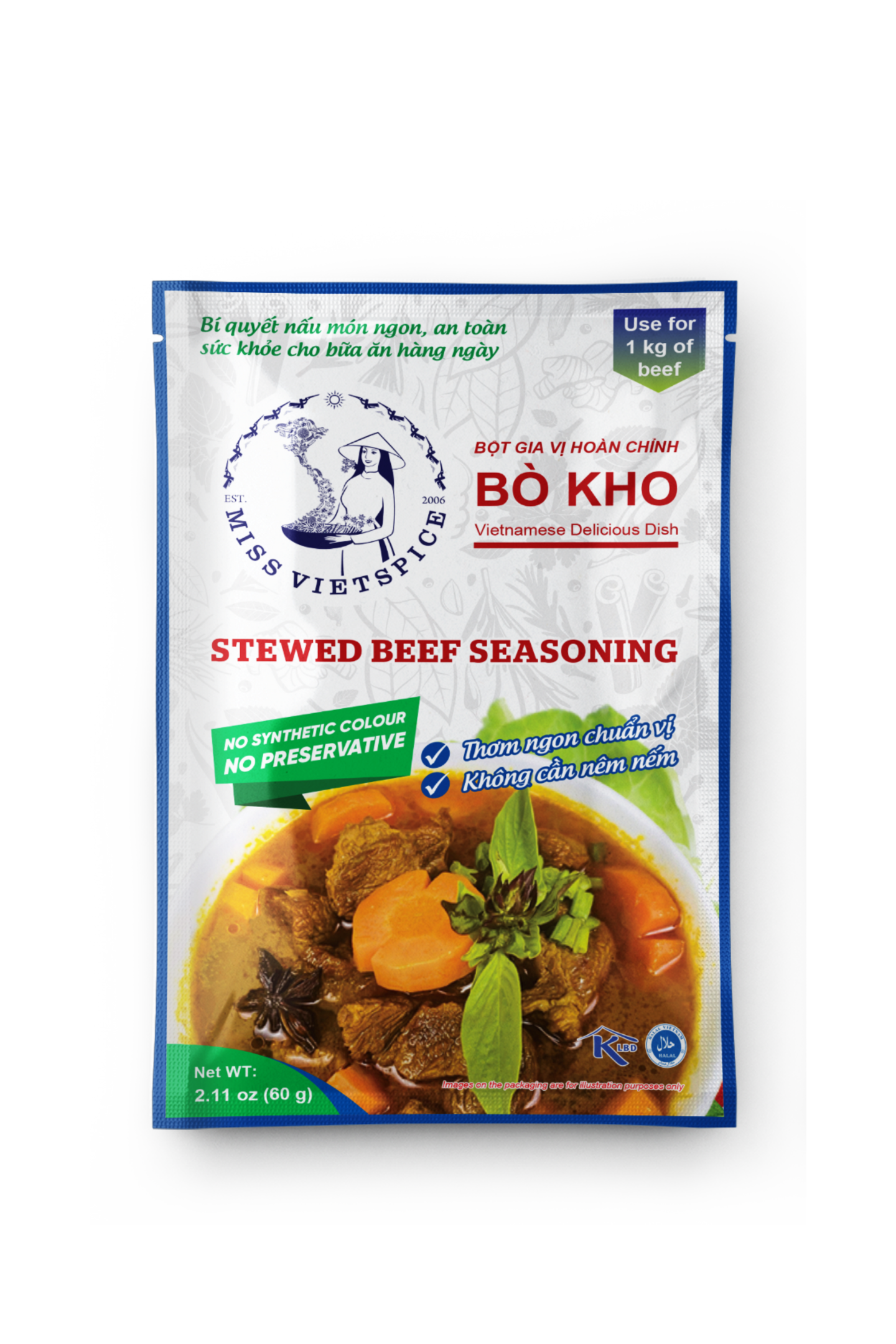 Miss VietSpice Stewed Beef (Bo Kho) Seasoning 60g