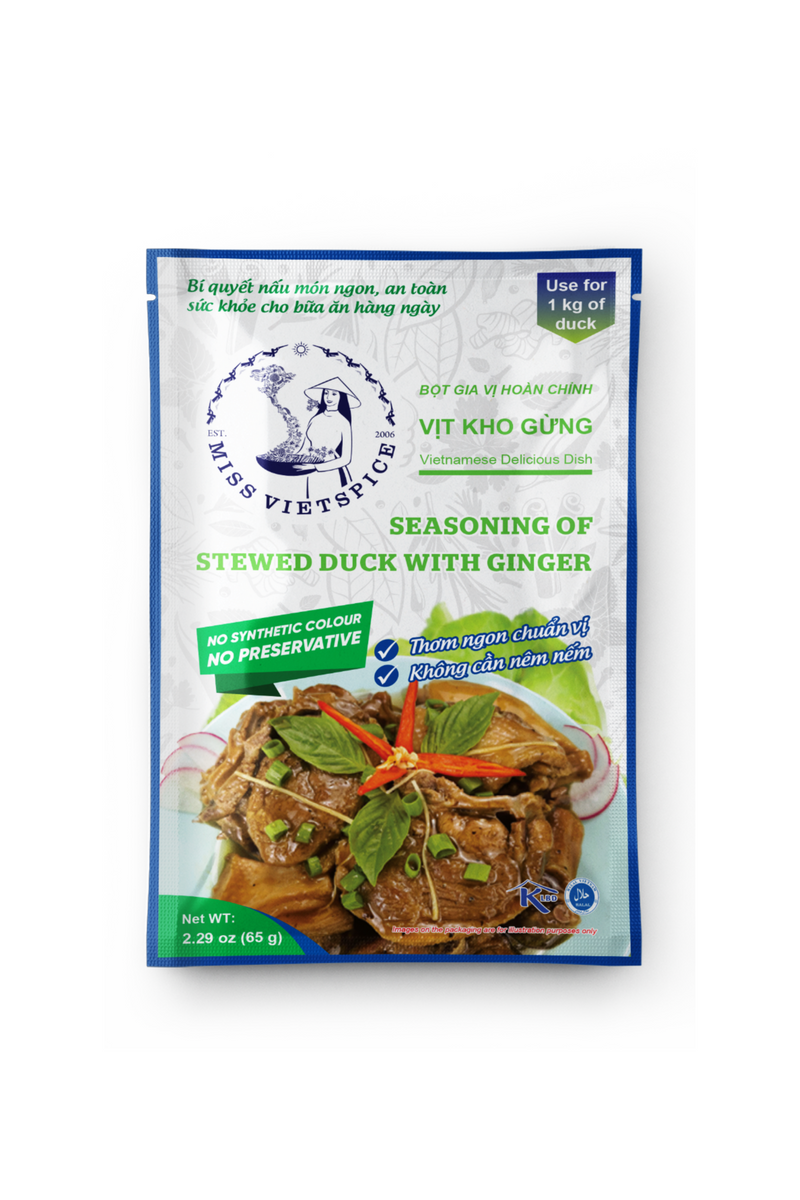 Miss VietSpice Stewed Duck Ginger (Vit Kho Gung) Seasoning 65g