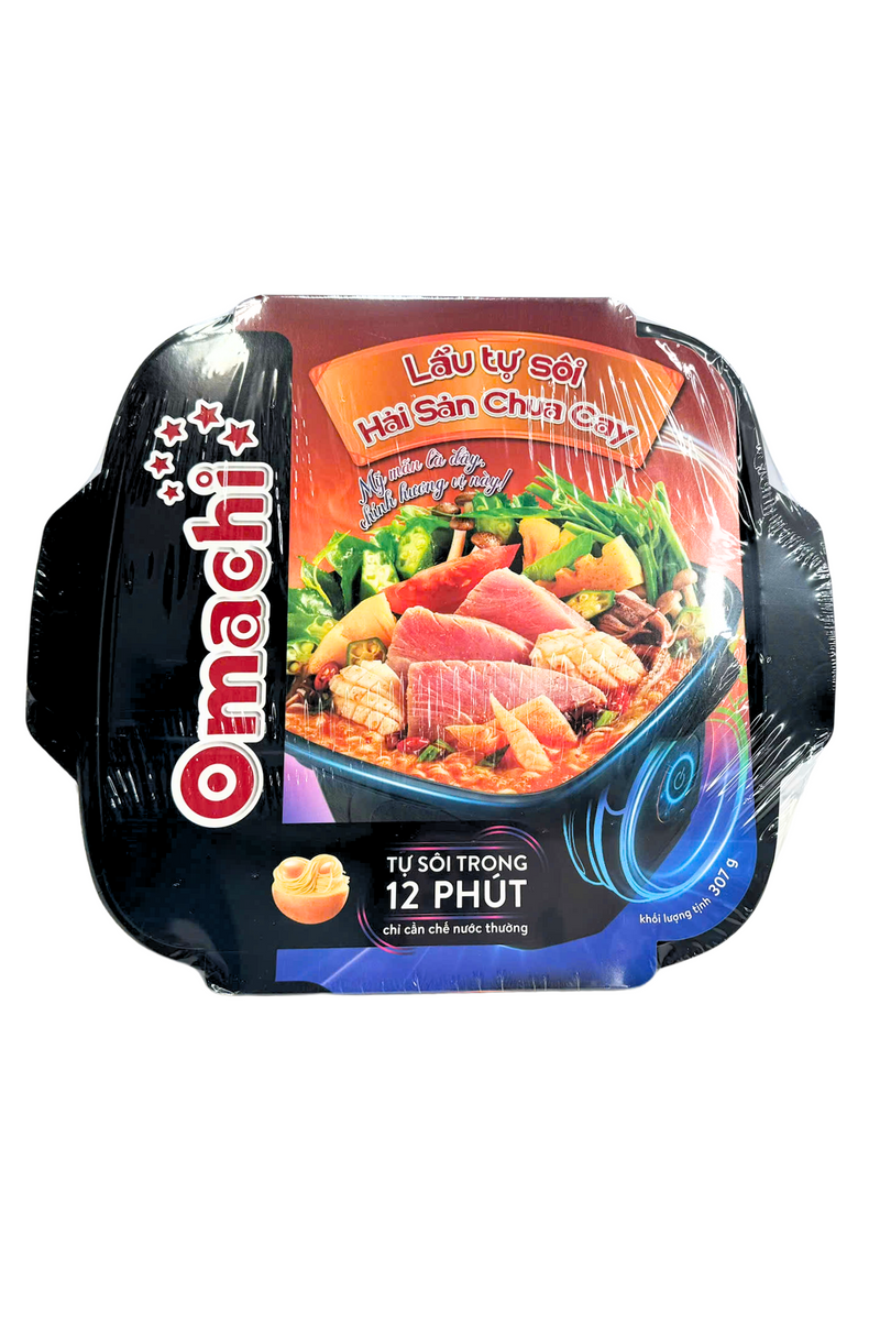 Omachi Self-boiling Hot Pot Hot and Sour Seafood Flavour (Lau Tu Soi Hai San Chua Cay) 307g