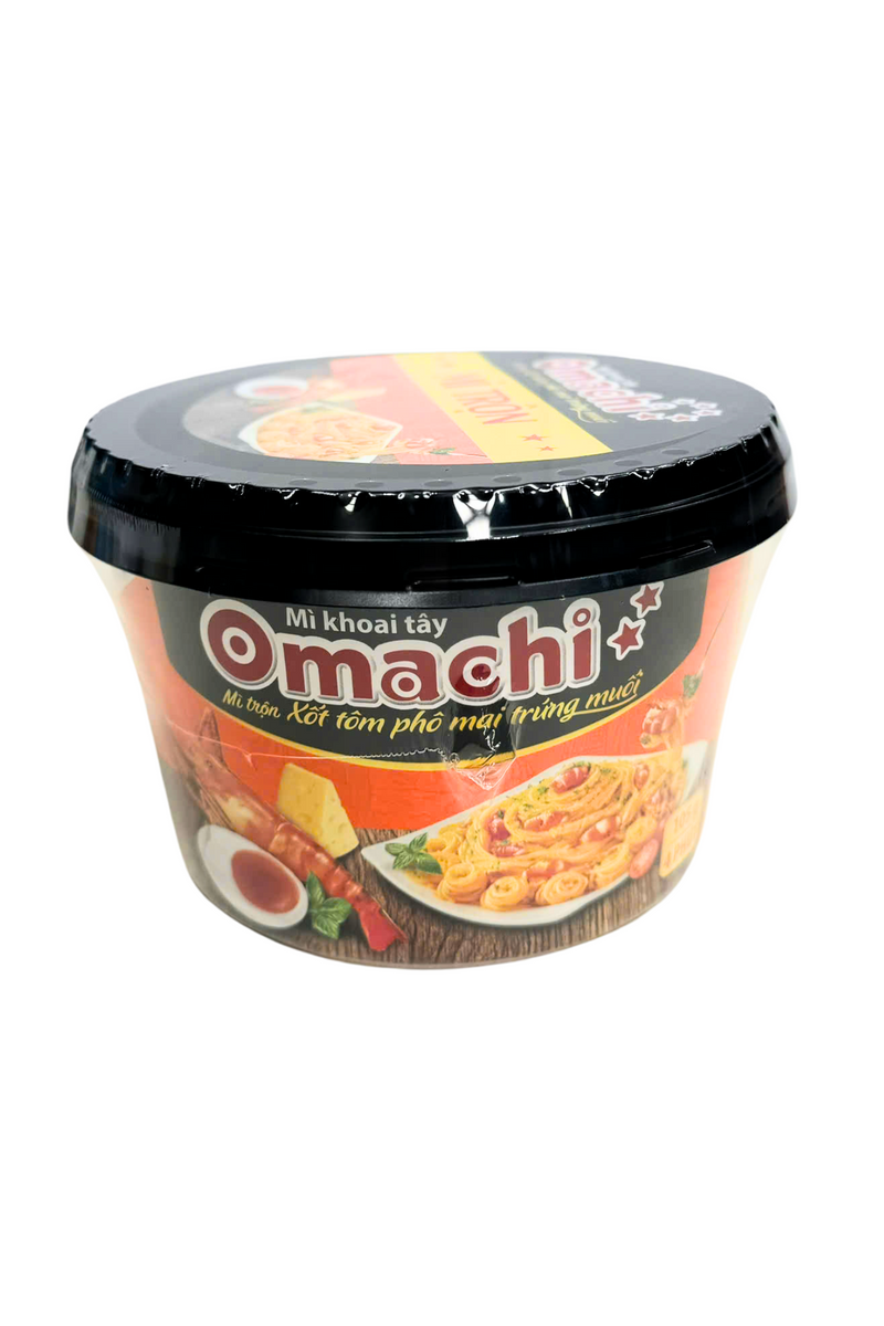 Omachi Shrimp Sauce, Cheese and Salted Egg Flavour Bowl (Mi Tron Xot Tom Pho Mai Trung Muoi) 105g