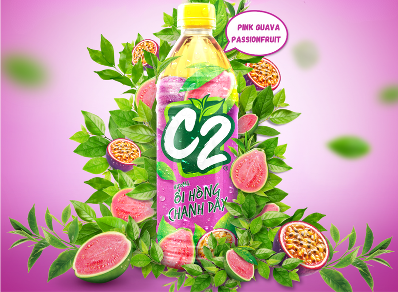 C2 Flavour Pink Guava Passionfruit 455ml