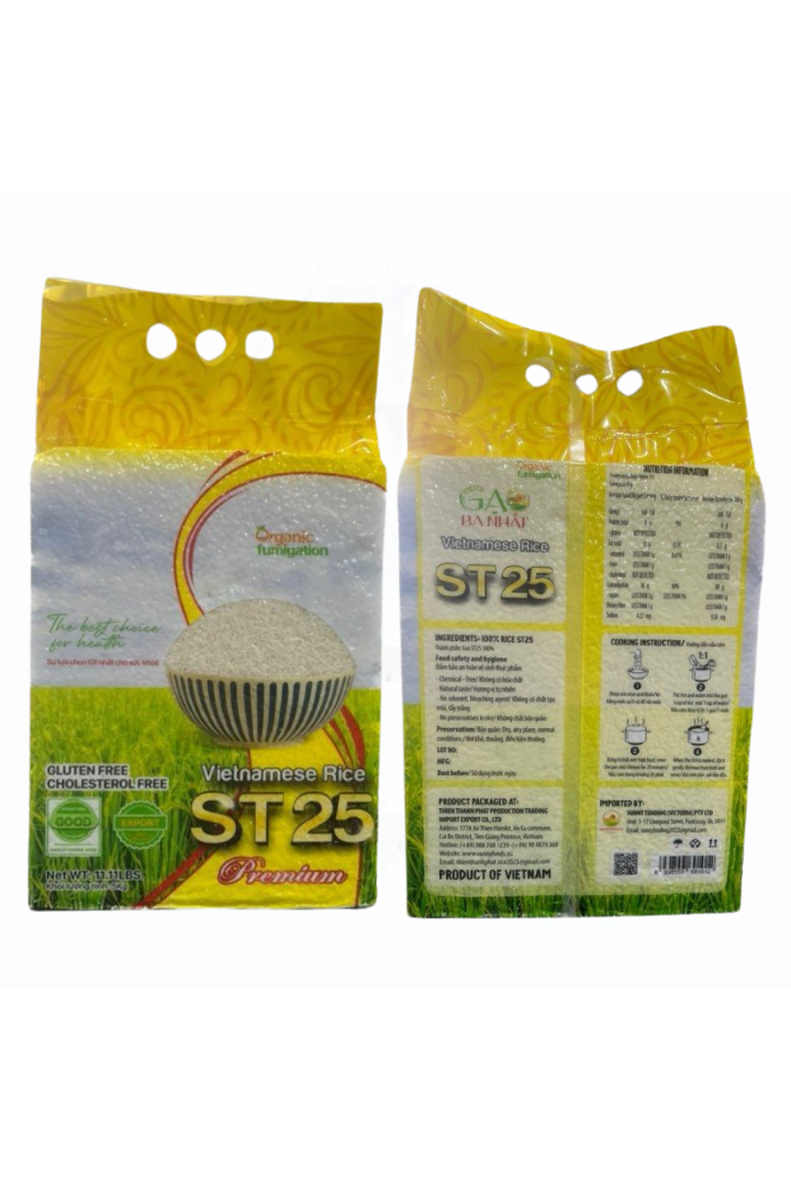 Vietnamese Rice ST25 5kg (Vacuum bags)