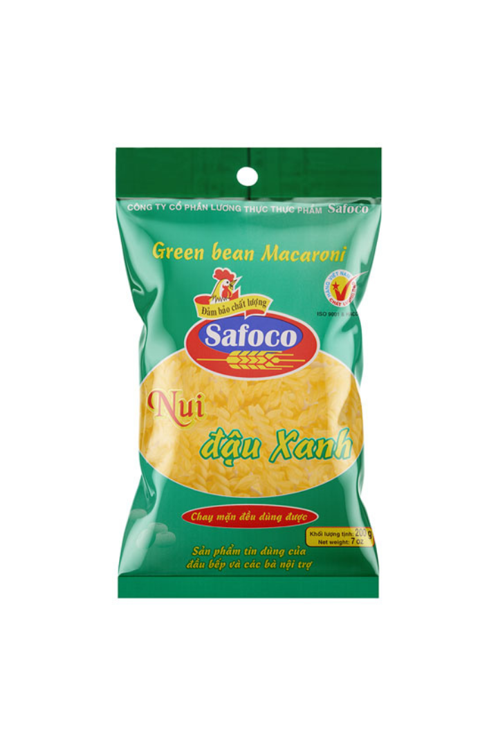 Safoco Green Bean Macaroni X (Nui Dau Xanh Xoan) 200g