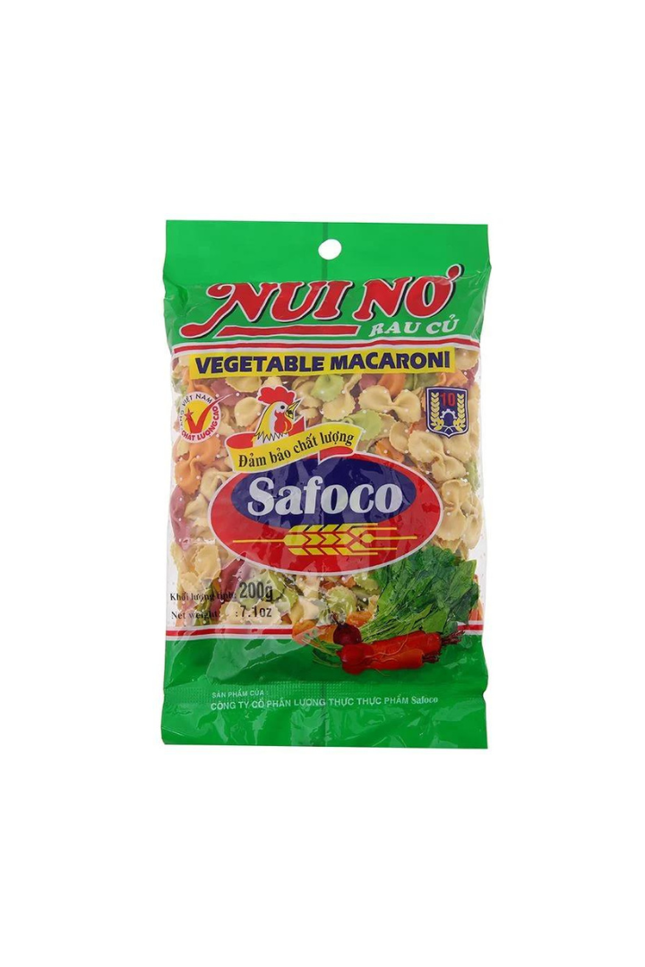 Safoco Vegetable Macaroni NO- Rc (Nui No Rau Cu) 200g