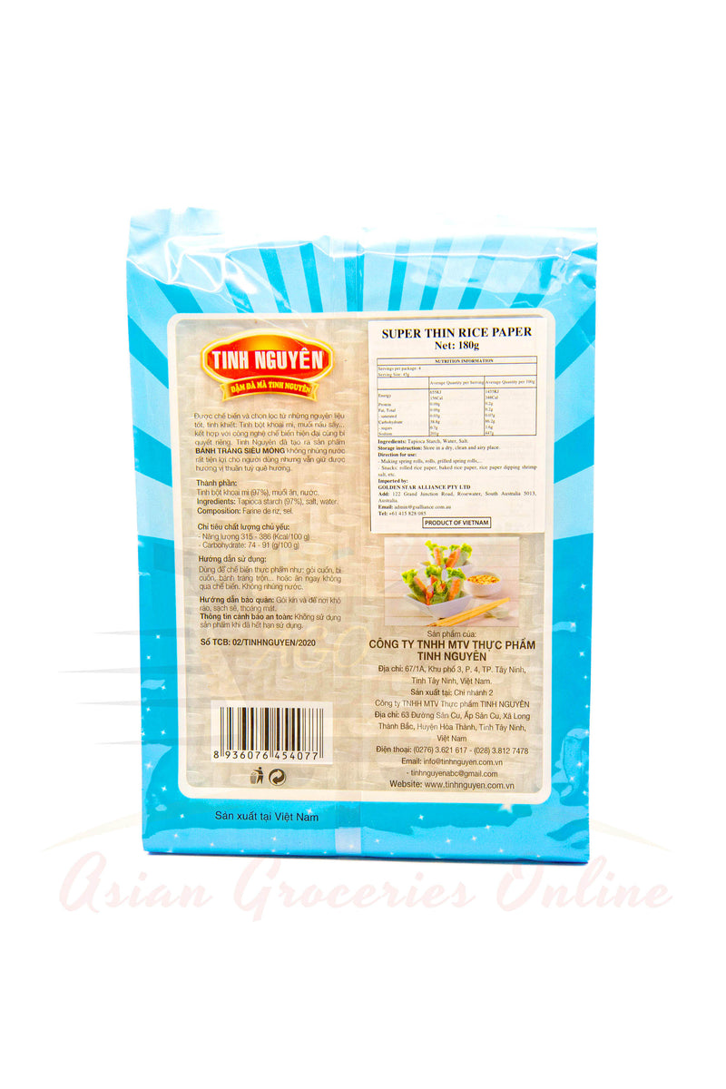 Tinh Nguyen Super Thin Rice Paper (Sieu Mong) 180g